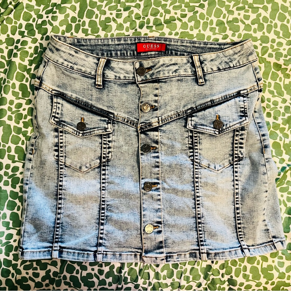 Vintage GUESS Women's Denim Skirt